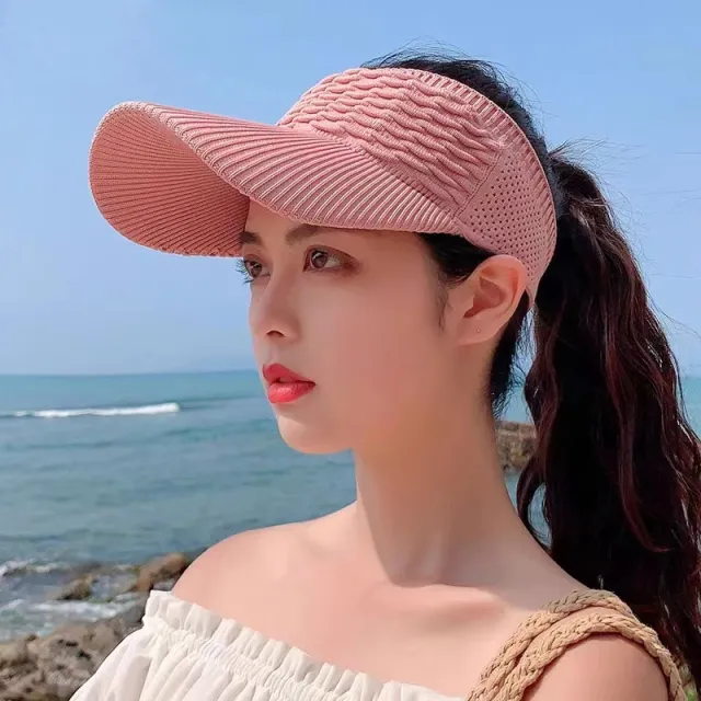 Scale Air Top Internet Celebrity Knitted Baseball Peaked Cap Outdoor Sports Sun Hat Pink - Shop at LoveMi
