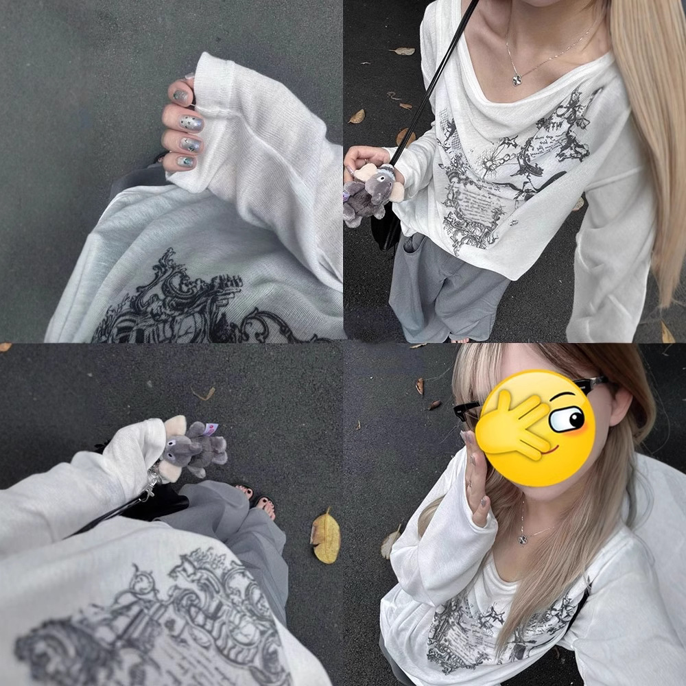 Summer Hot Girl Loose Bandage Dress Long-sleeved Top