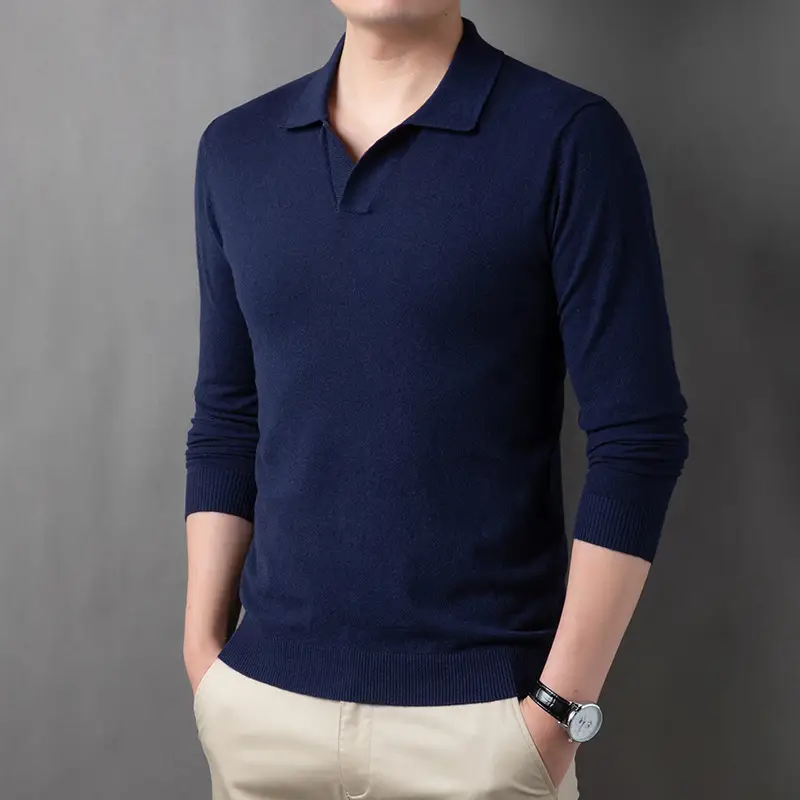 Business Casual Lapels Inner Wear Base Knitwear