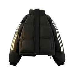 Women's Winter Commute Thickened Cotton Padded Coat - Black - View 1