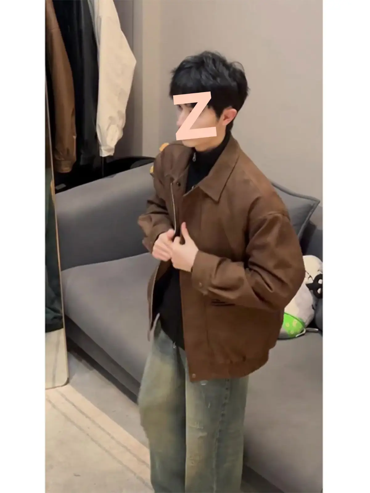 Maillard Short Pu Leather Coat Men