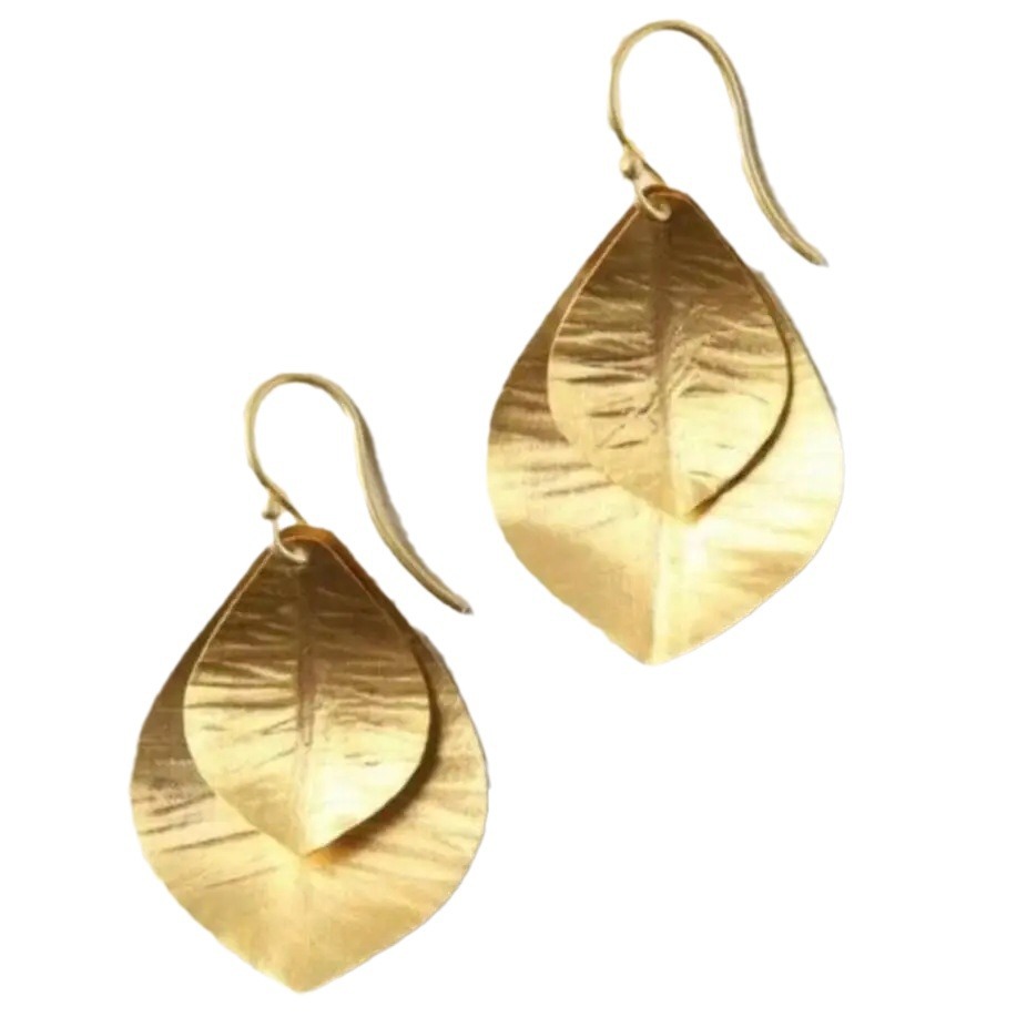 Women's Fashion Double Leaf-shaped Earring