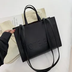Large Capacity Women's Fashion Portable Tote Bag - Black - View 1