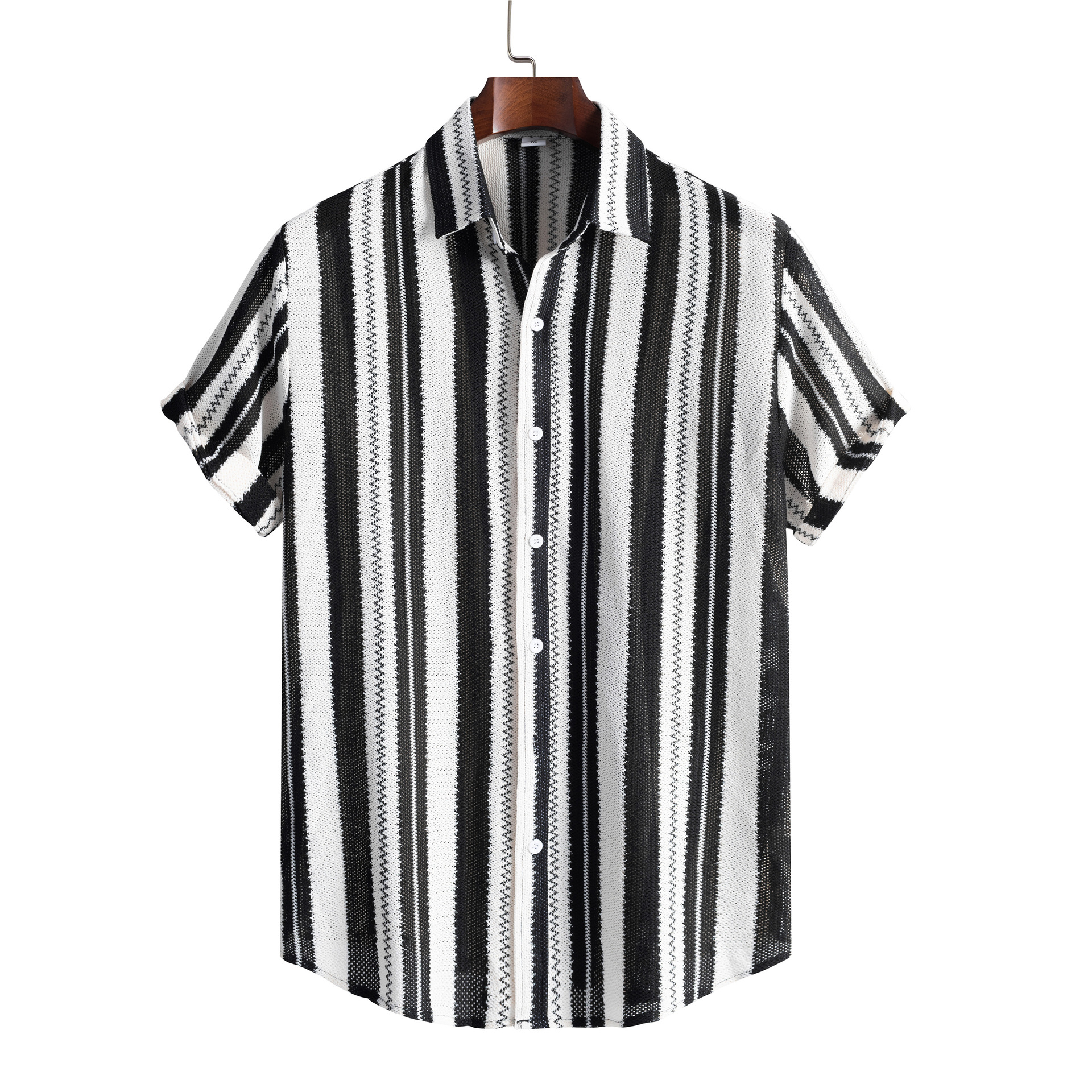 Mesh Fabric Loose-Fit Shirt
