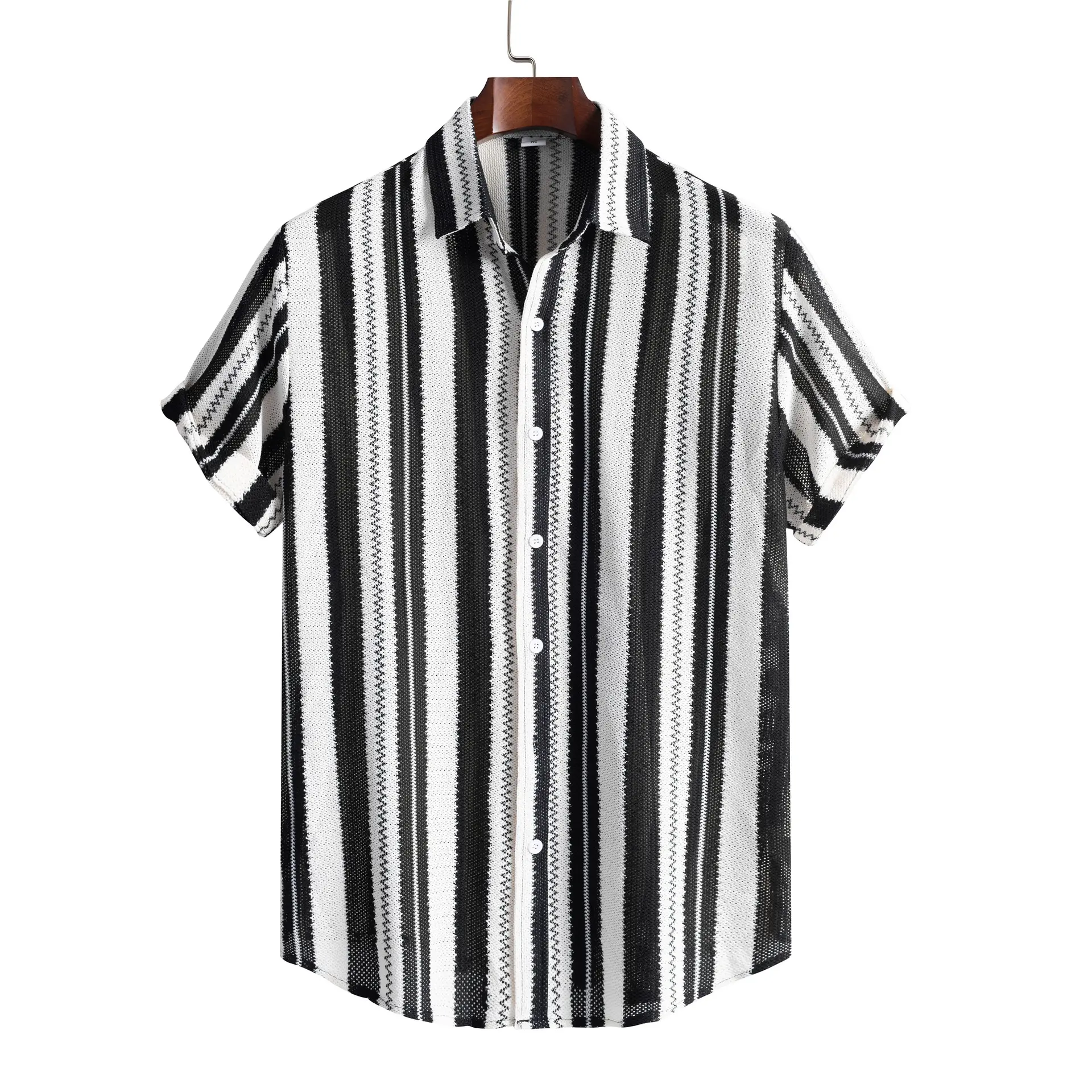 Mesh Fabric Loose-Fit Shirt