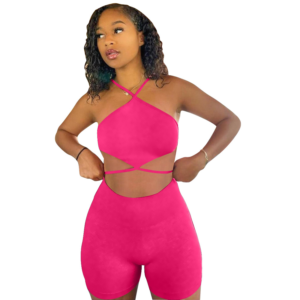 Women's Vest Shorts Two piece Set Red - Shop at LoveMi