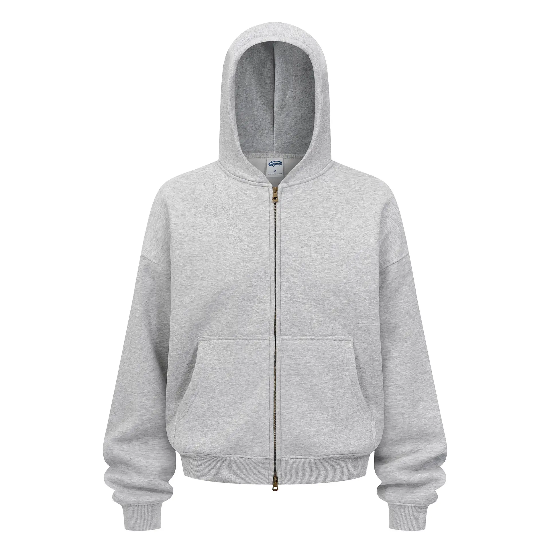 Short Relaxed-fit Fleece-lined Cardigan Unisex Jacket