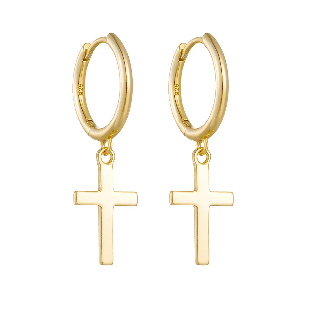 European And American S925 Sterling Silver Cross Earrings Earrings For Women