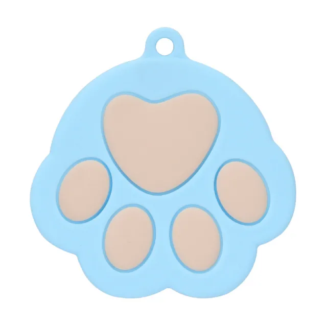 Silicone Dog's Paw Modeling Pet Can Lid Light Blue Pink - Shop at LoveMi