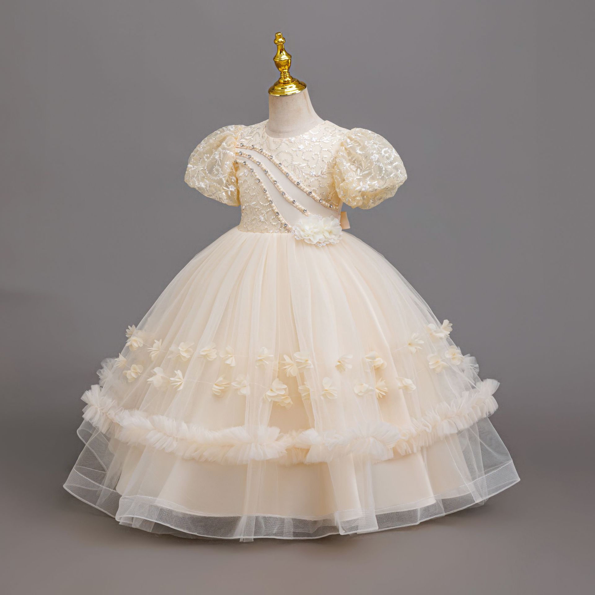 Sequin Wedding Princess Dress For Little Girls Birthday 6