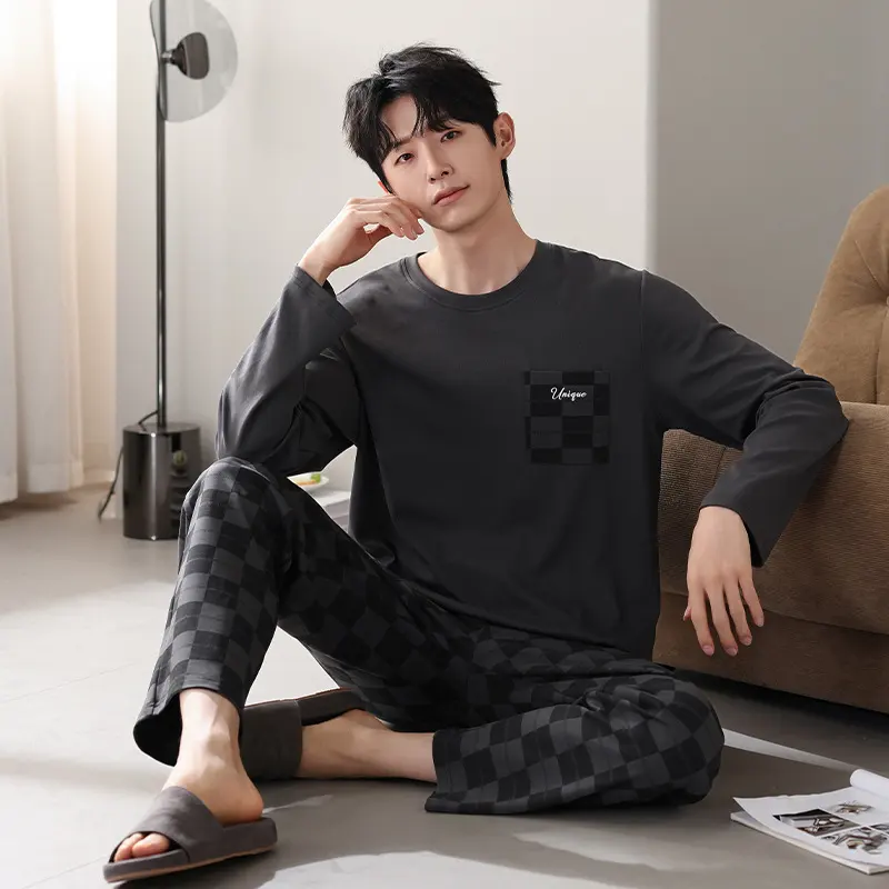 New Cotton Long Sleeve Full Casual Homewear Suit