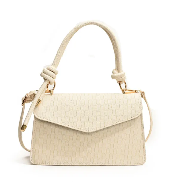 Solid Color Women's One Shoulder Fashion Handbag White - Shop at LoveMi