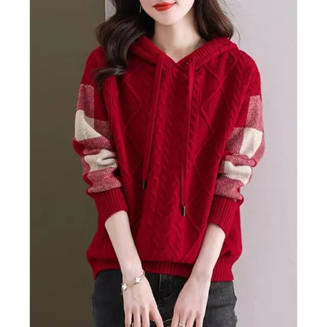 Women's Autumn Winter Lazy Style Casual Sweater Red - Shop at LoveMi