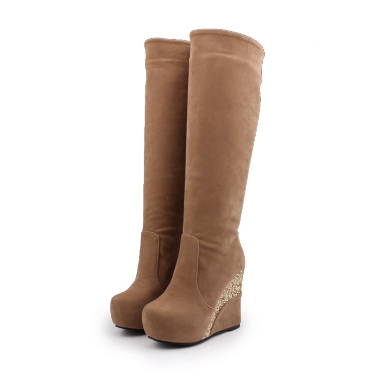 Suede Wedge Boots, picture 7 of 7