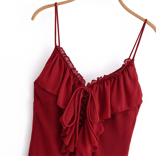 Ruffled Spaghetti Straps Dress