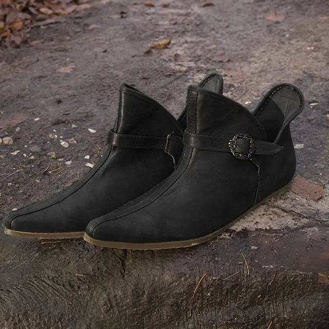 Women's Fashion Belt Buckle Ankle Boots Black - Shop at LoveMi