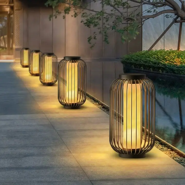 Solar-powered Birdcage Lawn Lights And Courtyard Landscape