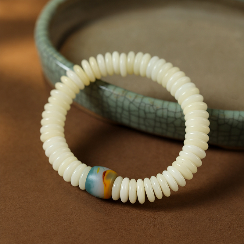Tibetan White Corypha Umbraculifea Bracelet