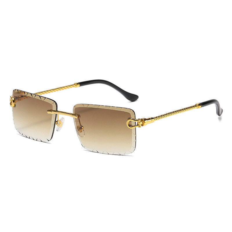 Women’s Fashion Frameless Trimming Square Sunglasses