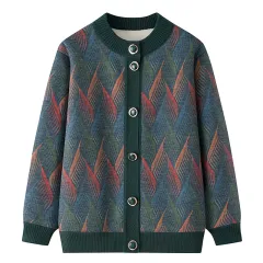 Female Fleece-lined Thick Warm Sweater - Blue - View 1