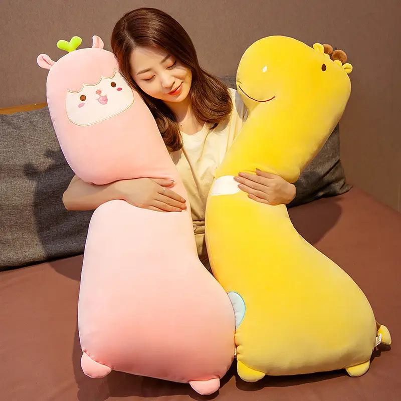 Dinosaur Long Pillow Plush Toy Doll Bed Leg Clamp Sleeping Cloth Birthday Gift For Boys And Girls