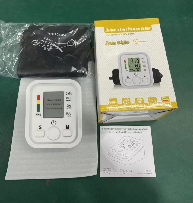 Household Multi voice Upper Arm Precise Measurement Blood Pressure Meter Yellow - Shop at LoveMi