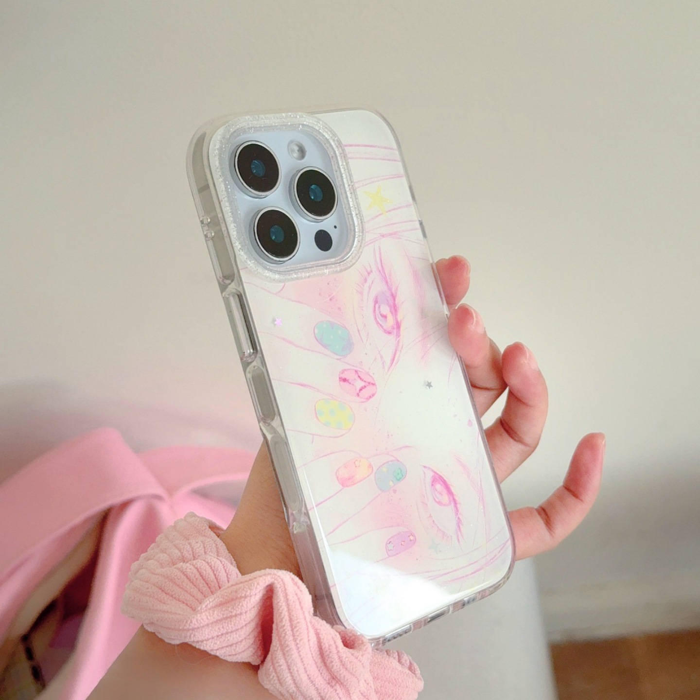 Butterfly-shaped Rounded-edge Cartoon Phone Case For Nail Art Enthusiasts