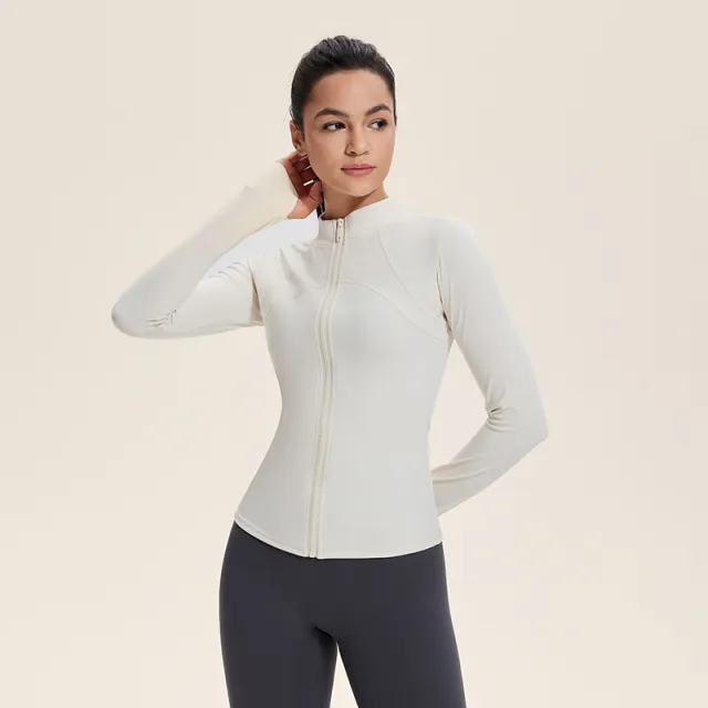 Long Sleeve Cardigan Cycling Clothing Tight Autumn And Winter Albumin Color M - Shop at LoveMi