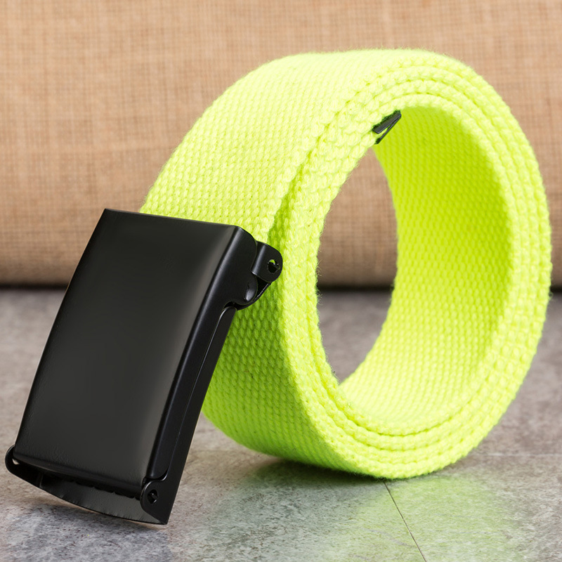 Snap-Clasp Canvas Mens Candy-Colored Belt