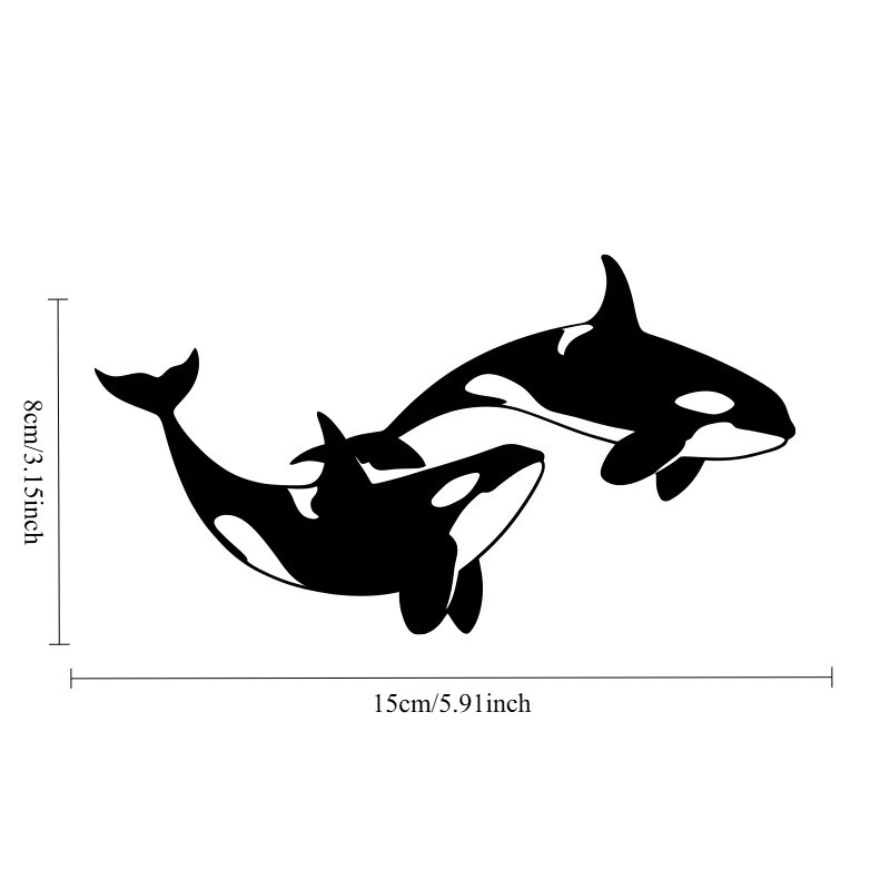 Orca Car Bumper Decorative Sticker