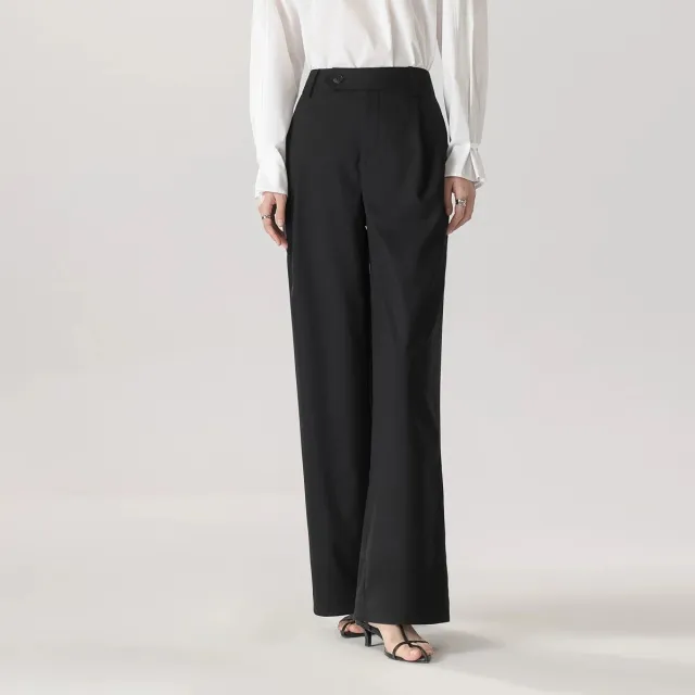 Women's Fashion Loose Casual Pants For Workplace Black - Shop at LoveMi