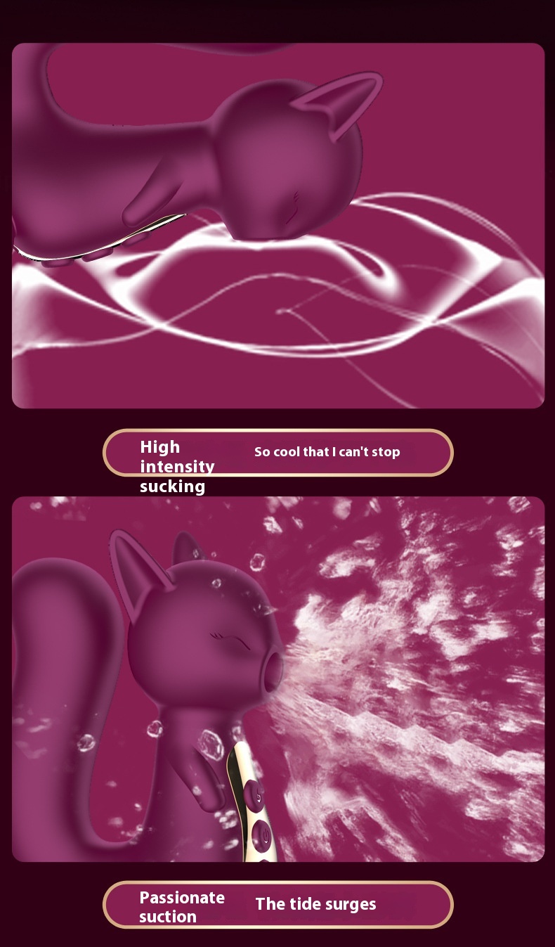 Cute Female Fox Cute Pet Sucking Massager 19