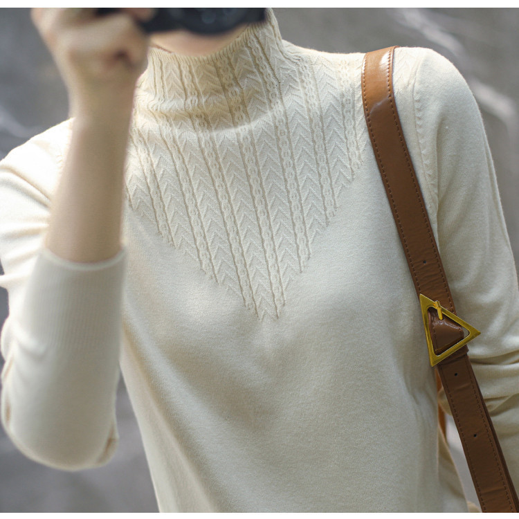 Title 13, Lace Mock Neck Sweater Women