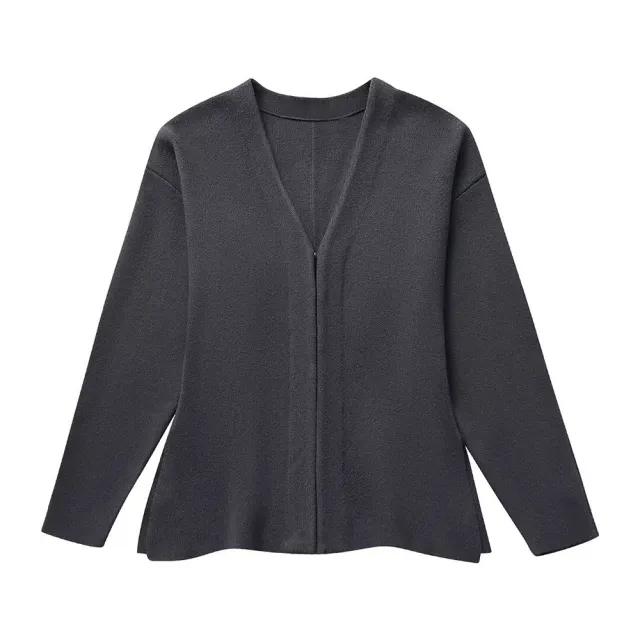 Women's Cross border Loose Sleeves Knitted Coat With Short Skirt Dark Gray Top - Shop at LoveMi