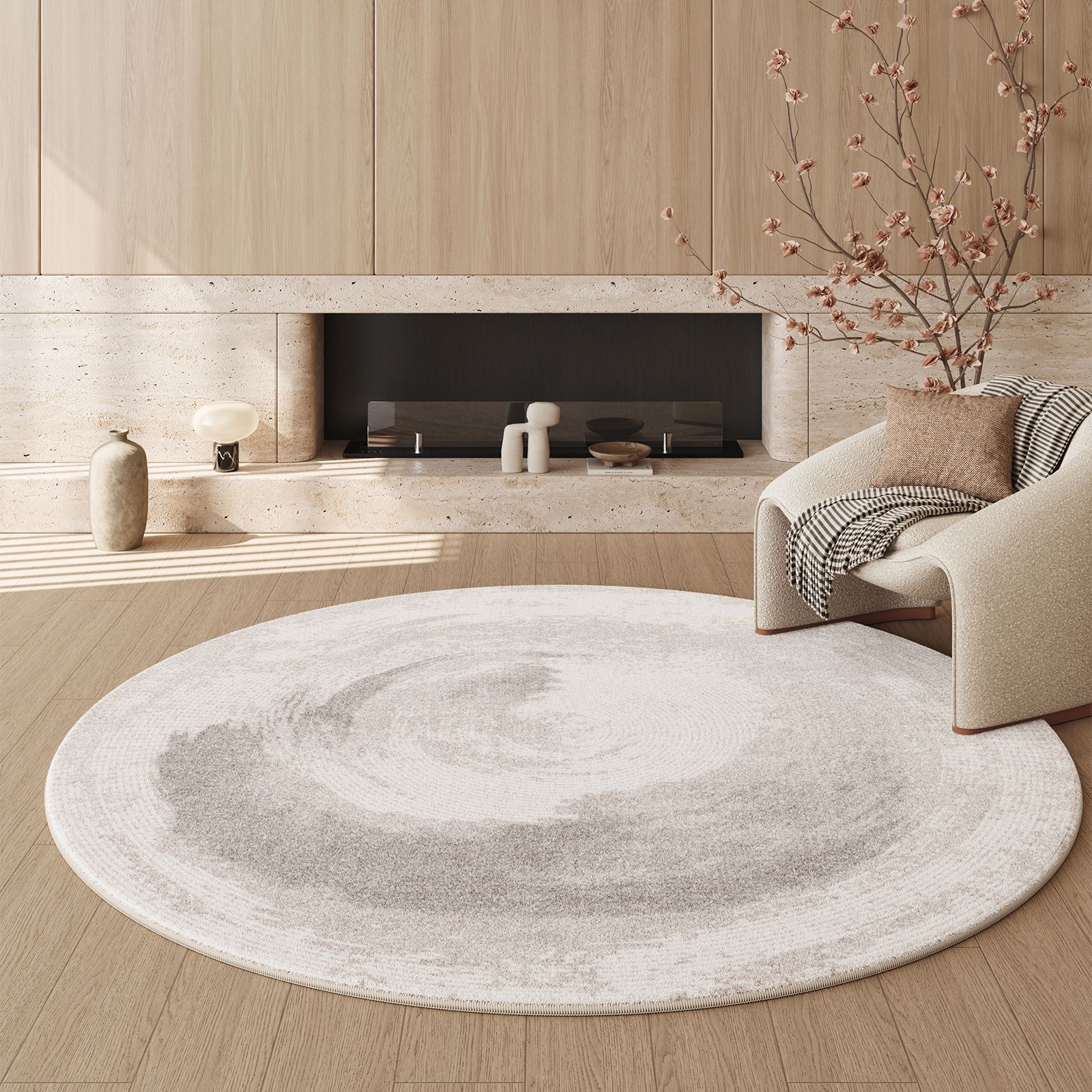Round Faux Cashmere Rug, picture 11 of 12