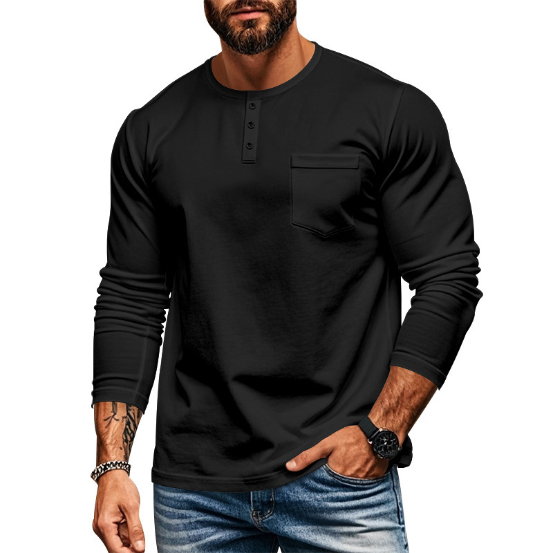 Title 8, T-shirt homme col rond manches longues coupe sl...