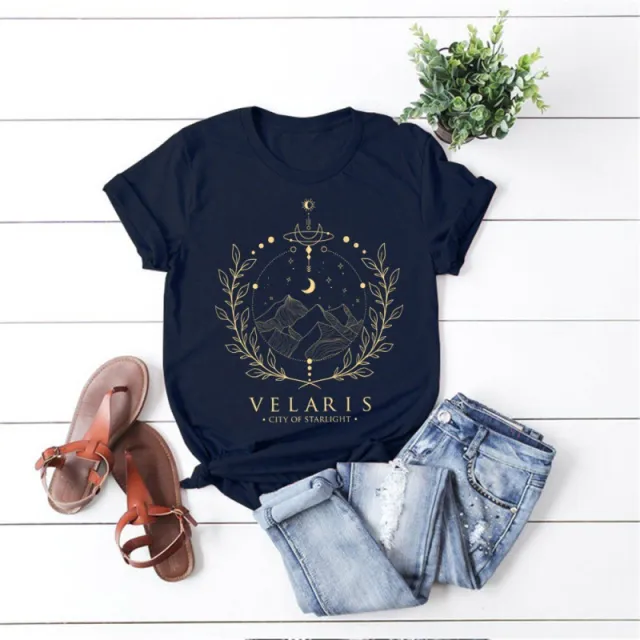 Women's Cotton T shirt Evening Short Sleeve Navy - Shop at LoveMi