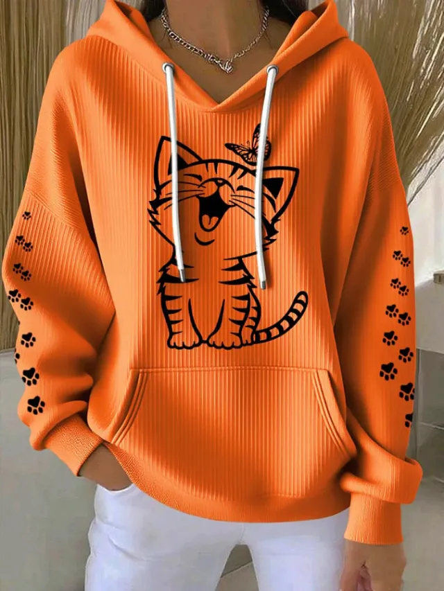Women's 3D Printed Casual Waffle Hoodie Bdl2411180637 - Shop at LoveMi