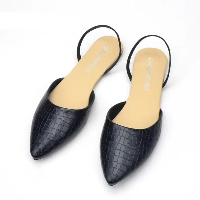 Women's Fashionable Closed Toe Flat Sandals Black - Shop at LoveMi