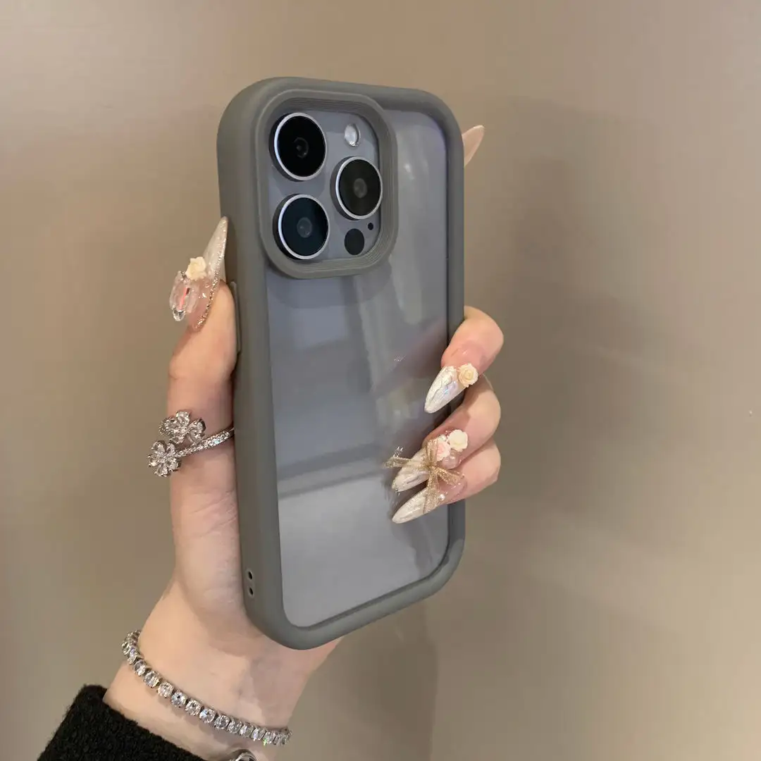 Advanced Solid Color Transparent Drop-resistant Phone Case