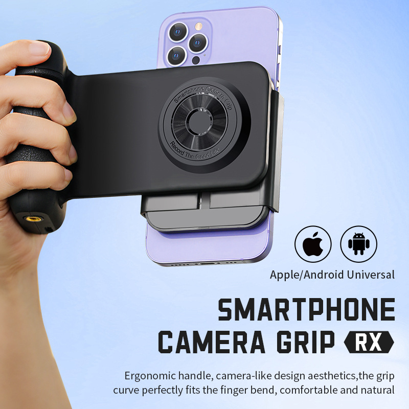 Mobile Phone Camera Aid RX01 Bluetooth Wireless Remote Control Rotatable Clip Mobile Power Supply