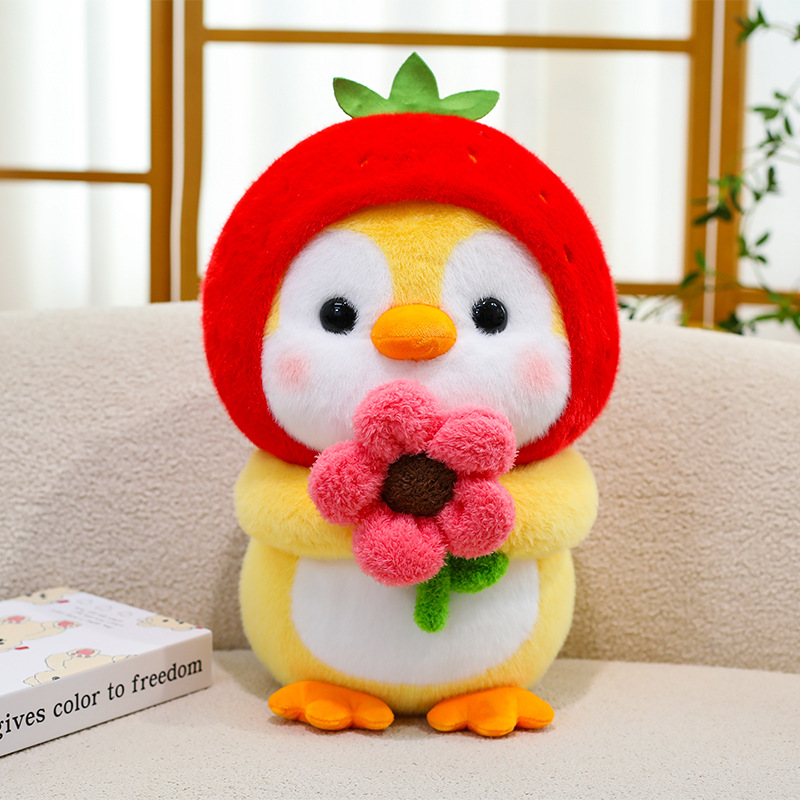 Stuffed Penguin Toy With A Hat For Realistic Play