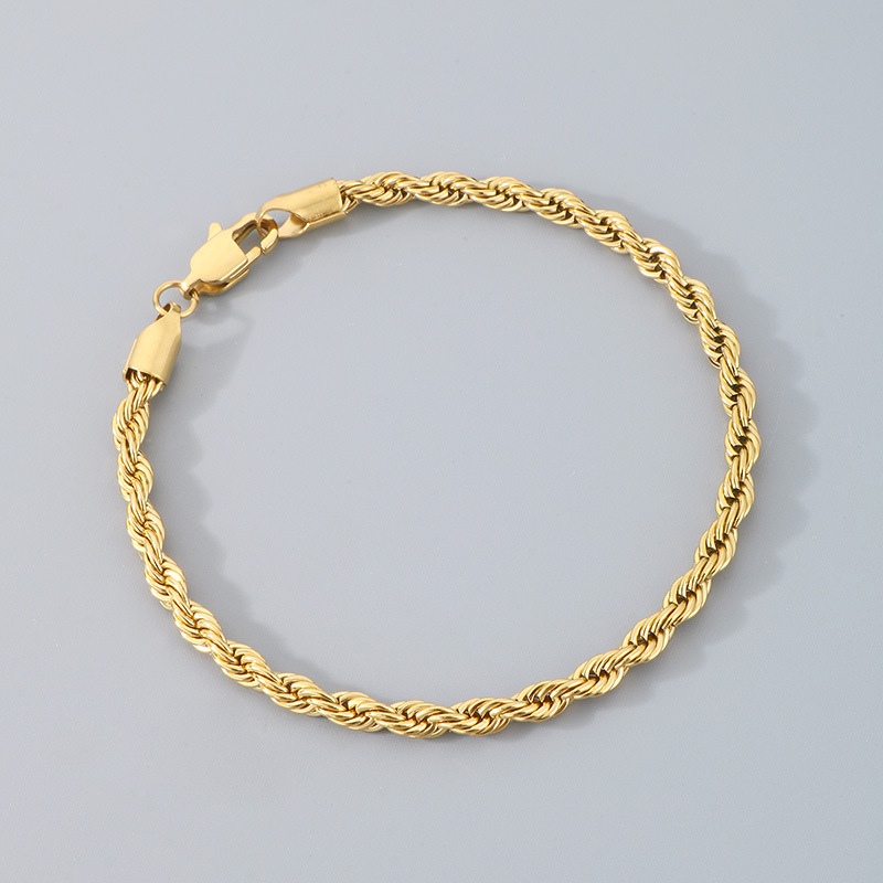 Hip-hop Trendy Braided Chain Couple Bracelet Accessory