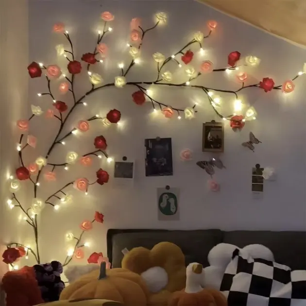 LED Rattan Lamp Christmas Indoor Wall