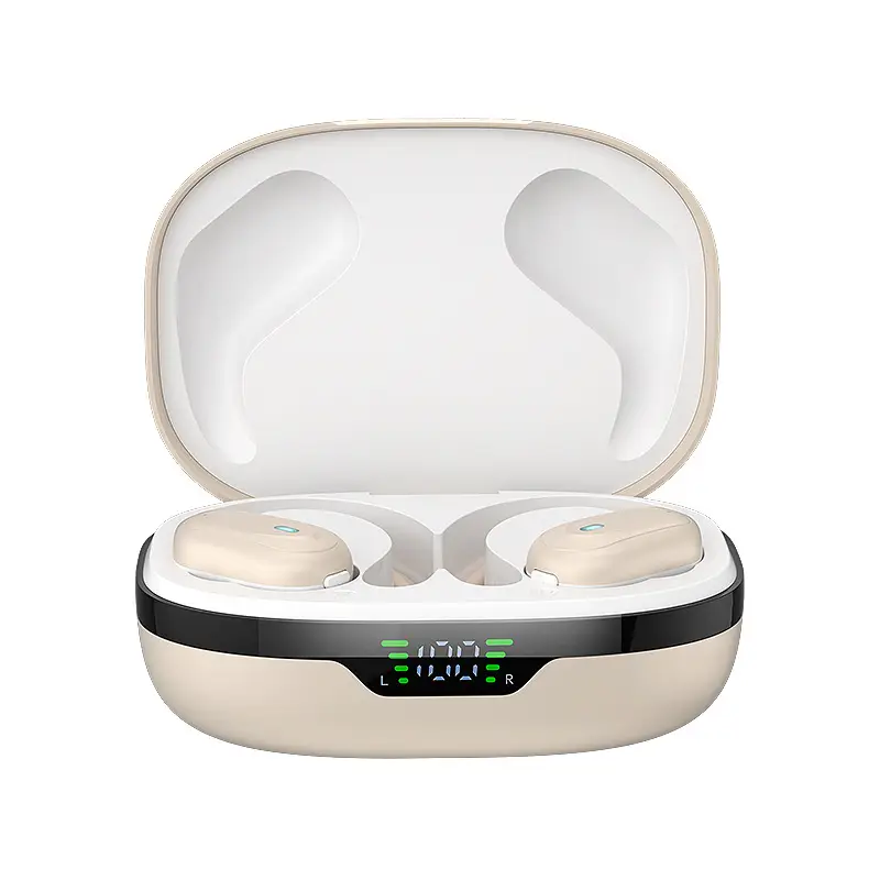 Smart Tech Noise-canceling Digital Display Charging Case Over-ear Wireless Headphones