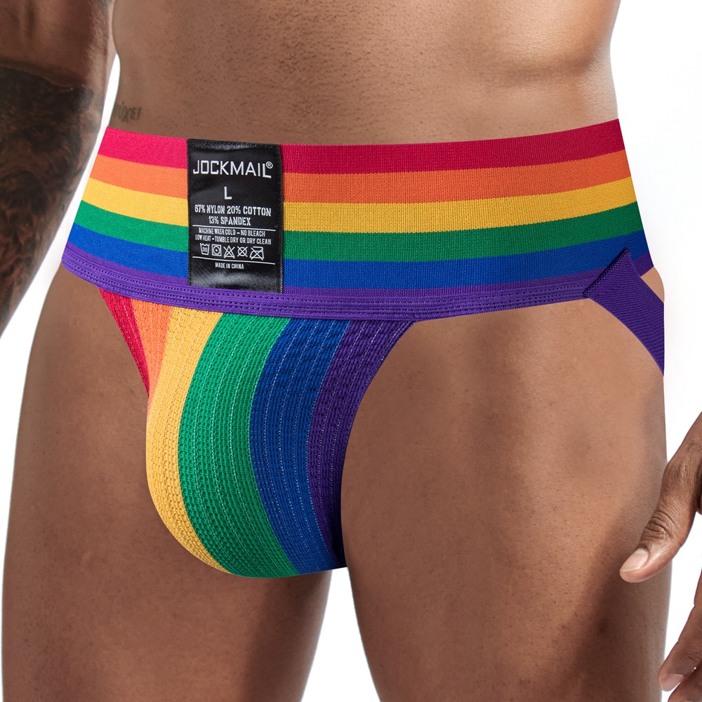 Wide-belt Breathable Rainbow Shorts For Men