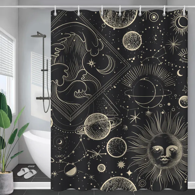 New Starry Sky Print In Picture Polyester Waterproof Shower Curtain Style5 - Shop at LoveMi