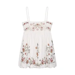 Simplicity Embroidery Short Sling Dress - View 1