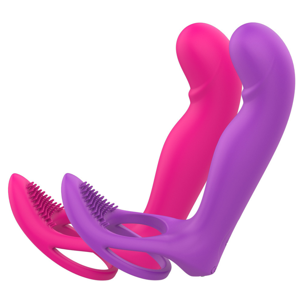 Double-layer Sperm Locking Prostate Massager For Men And Women Remote Control Double Plug Horseshoe Ring - Image 14