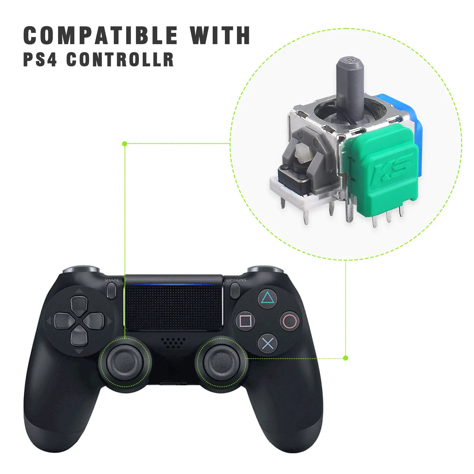 PS5 Hall Rocker Magneto Magnetic Gamepad 3D